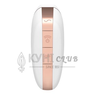 Вакуумний кліторальний стимулятор Satisfyer Love Triangle White з керуванням через інтернет 101092 фото