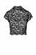 Топ Noir Handmade F303 Essence, 3XL, black, мереживний, короткий рукав, комір-стійка 108258 фото 4