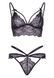 Еротичний комплект зі стрепами та стразами Leg Avenue Ready Or Not L Black, бра + стрінги 105903 фото 5
