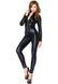 Комбінезон з екошкіри Leg Avenue Wetlook Catsuit S, Black, блискавка спереду, з мокрим ефектом 106541 фото 4