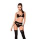 Комплект білизни Passion Exclusive TONYA SET L/XL, black, трусики, ліф, пояс для панчох 101200 фото 1