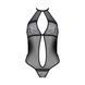 Сетчатое боди с кружевом на груди Passion SATARA BODY L/XL black 106339 фото 3