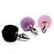Анальна пробка FeelzToys - Bunny Tails Butt Plug Black 102980 фото 4