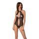 Сетчатое боди с кружевом на груди Passion SATARA BODY L/XL black 106339 фото 1