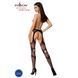 Эротические колготки-бодистокинг Passion S009 black, имитация чулок и пояса 101150 фото 4