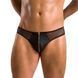 Чоловічі сліпи на блискавці Passion 042 SLIP TIMMY L/XL Black, екошкіра, сітка 105574 фото 1