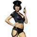 Еротичний костюм поліцейського Obsessive Police set S/M, black, топ, шорти, кепка, пояс, портупея 105703 фото 1