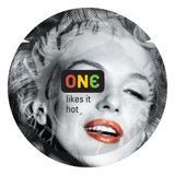 Презерватив ONE Color Sensations ONE likes it hot, 1 шт, красный, гладкий, со смазкой 109865 фото