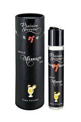 Масажна олія Plaisirs Secrets Pina Colada (59 мл) з афродизіаками, їстівна, подарункове паковання 108727 фото