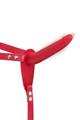 Страпон з вібрацією Fetish Tentation Vibrating Strap-On with Dildo Red 103825 фото