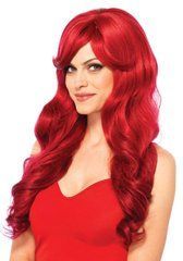 Хвиляста перука з косим чубчиком Leg Avenue Long Wavy Wig 68 см, червона 107112 фото