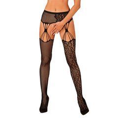 Еротичні колготки-бодістокінг Obsessive Garter stockings S821 S/M/L 106125 фото