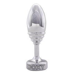 Металева анальна пробка DOXY Butt Plug RIBBED, ребриста, діаметр 3,3 см 105945 фото