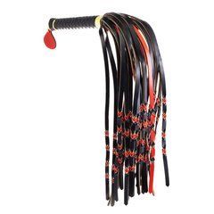 Флогер LOCKINK SEVANDA Red & Black Braided Tail Flogger, червоно-чорний, хвости з вузликами 110035 фото