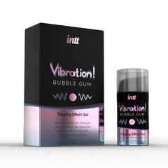 Жидкий вибратор Intt Vibration Bubble Gum (15 мл), густой гель, очень вкусный, действует до 30 минут 101118 фото