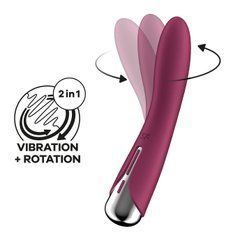 Вібратор точки G з обертанням Satisfyer Spinning Vibe 1 Red, 2 мотори 109635 фото