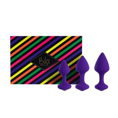 Набір силіконових анальних пробок FeelzToys - Bibi Butt Plug Set 3 pcs Purple 102981 фото