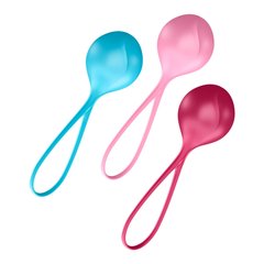 Вагінальні кульки Satisfyer Strengthening Balls (3шт), діаметр 3,8 см, маса 62-82-98г, монолітні 100345 фото