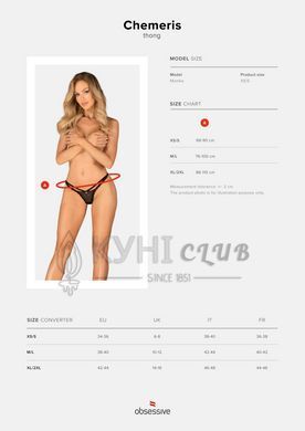 Трусики Obsessive Chemeris thong M/L 107785 фото