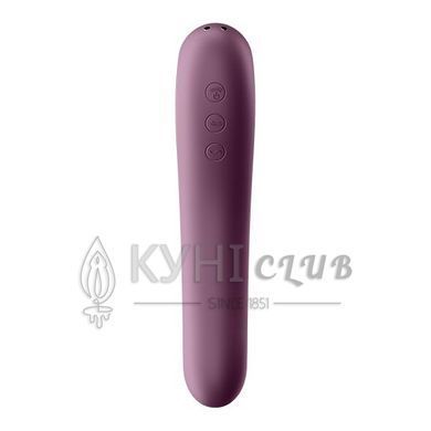 Вакуумный стимулятор с вибрацией Satisfyer Dual Kiss Wine Red 104080 фото