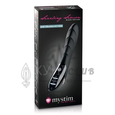 Вібратор з електростимуляцією Mystim Sizzling Simon eStim Black, міостімулятор 101602 фото