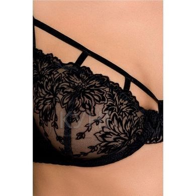 Комплект белья HAYA SET black XXL/XXXL - Passion Exclusive: стринги, лиф, пояс для чулок 101046 фото