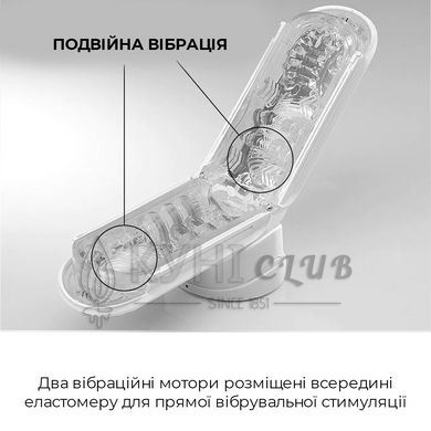 Вібромастурбатор Tenga Flip Zero Electronic Vibration White, змінна інтенсивність, розкладний 100105 фото