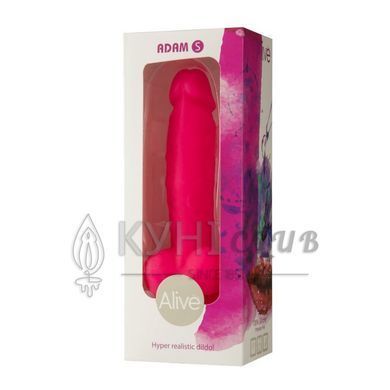 Фаллоимитатор Alive Adam Pink S, двухслойный, силикон+ Silexpan, диаметр 3,5см 101268 фото