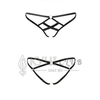 Трусики зі стреп Passion Exclusive NICKY THONG XXL/XXXL, black 105625 фото