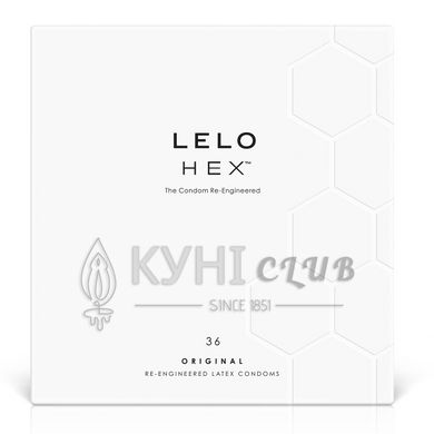 Презервативи LELO HEX Condoms Original 36 Pack, тонкі та суперміцні 106097 фото