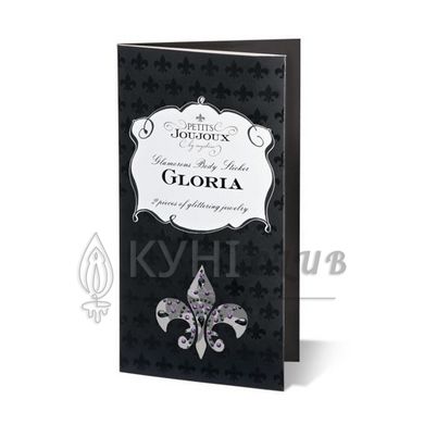 Пестіс з кристалів Petits Joujoux Gloria set of 2 - Black/Purple, прикраса на груди 108901 фото