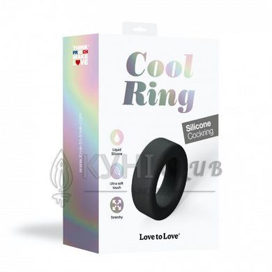 Эрекционное кольцо широкое Love To Love COOL RING - BLACK ONYX 103007 фото