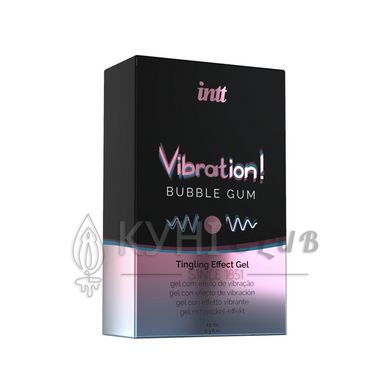 Рідкий вібратор Intt Vibration Bubble Gum (15 мл), густий гель, дуже смачний, діє до 30 хвилин 101118 фото