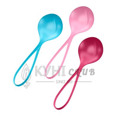 Вагінальні кульки Satisfyer Strengthening Balls (3шт), діаметр 3,8 см, маса 62-82-98г, монолітні 100345 фото