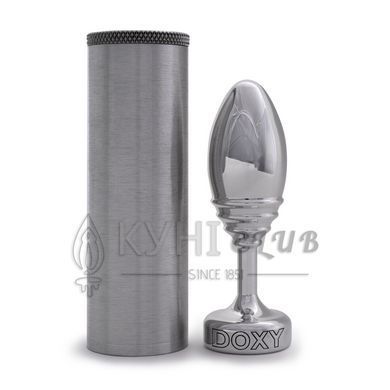 Металева анальна пробка DOXY Butt Plug RIBBED, ребриста, діаметр 3,3 см 105945 фото