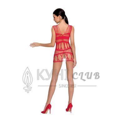 Бодистокинг-платье Passion BS089 red, мини, плетение в виде паутины 104346 фото
