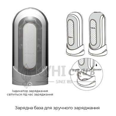 Вібромастурбатор Tenga Flip Zero Electronic Vibration White, змінна інтенсивність, розкладний 100105 фото