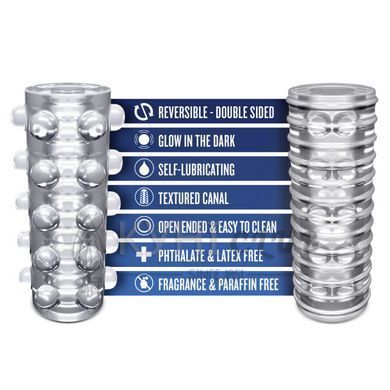 Мастурбатор Blush Rize &ndash; Swich Glow in the Dark Masturbator Clear, двосторонній, світиться в темряві 106846 фото