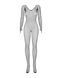 Сітчастий бодістокінг із довгим рукавом Obsessive Bodystocking N109 black S/M/L, чорний, комбінезон 105237 фото 3