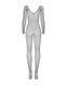 Сітчастий бодістокінг із довгим рукавом Obsessive Bodystocking N109 black S/M/L, чорний, комбінезон 105237 фото 4