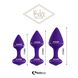 Набір силіконових анальних пробок FeelzToys - Bibi Butt Plug Set 3 pcs Purple 102981 фото 6