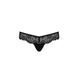 Кружевные трусики-танга с атласным бантиком Naja Thong black L/XL - Passion 102950 фото 5