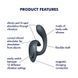 Вагінально-кліторальний вібратор Satisfyer G for Goddess 1 Dark Grey, 2 мотори 109877 фото 6