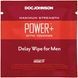 Пролонгуюча серветка Doc Johnson Power + Delay Wipe For Men з екстрактом йохимбе 103953 фото