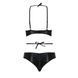 Комплект белья Passion Exclusive NAVEL SET XXL/XXXL, black, трусики и лиф с элементами под латекс 100785 фото 6