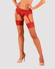 Чулки под пояс с широким кружевом Obsessive Lacelove stockings XS/S 106660 фото