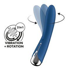 Вібратор точки G з обертанням Satisfyer Spinning Vibe 1 Blue, 2 мотори 109636 фото