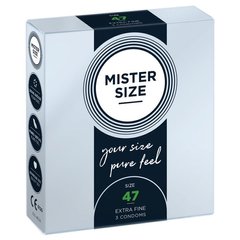 Презервативы Mister Size - pure feel - 47 (3 condoms), толщина 0,05 мм 105946 фото