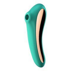 Вакуумний вібратор Satisfyer Dual Kiss Green 104081 фото