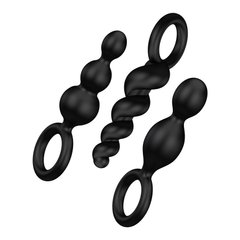 Набор анальных игрушек Satisfyer Plugs black (set of 3) - Booty Call, макс. диаметр 3см 109189 фото